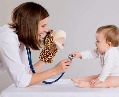 pediatrician and baby