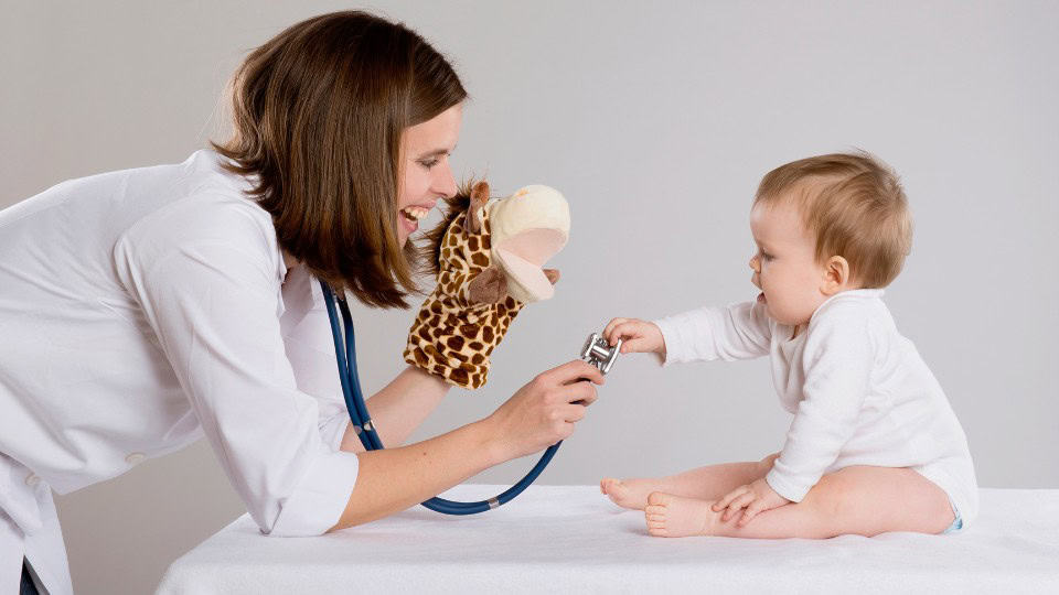 pediatrician and baby