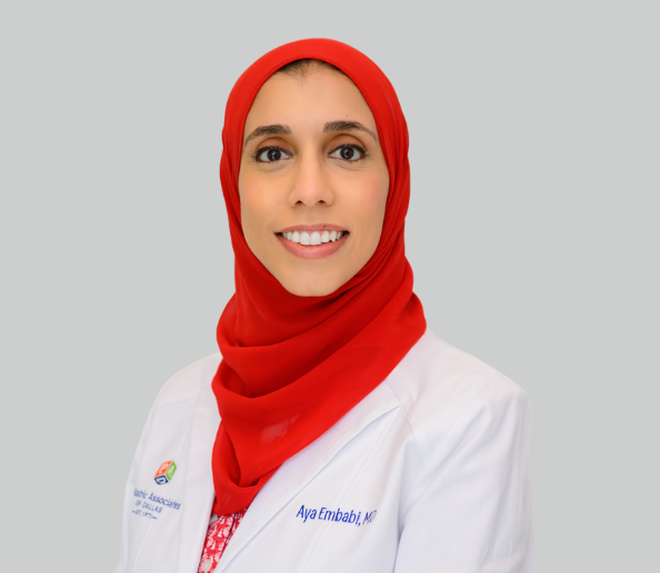 Headshot of Dr. Aya Embabi, M.D., Pediatrician at Pediatric Associates of Dallas - Plano