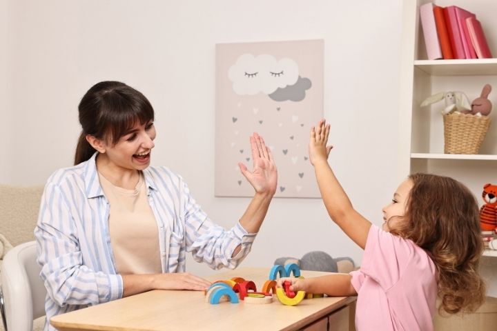 Pediatric therapy session supporting developmental and social skill growth