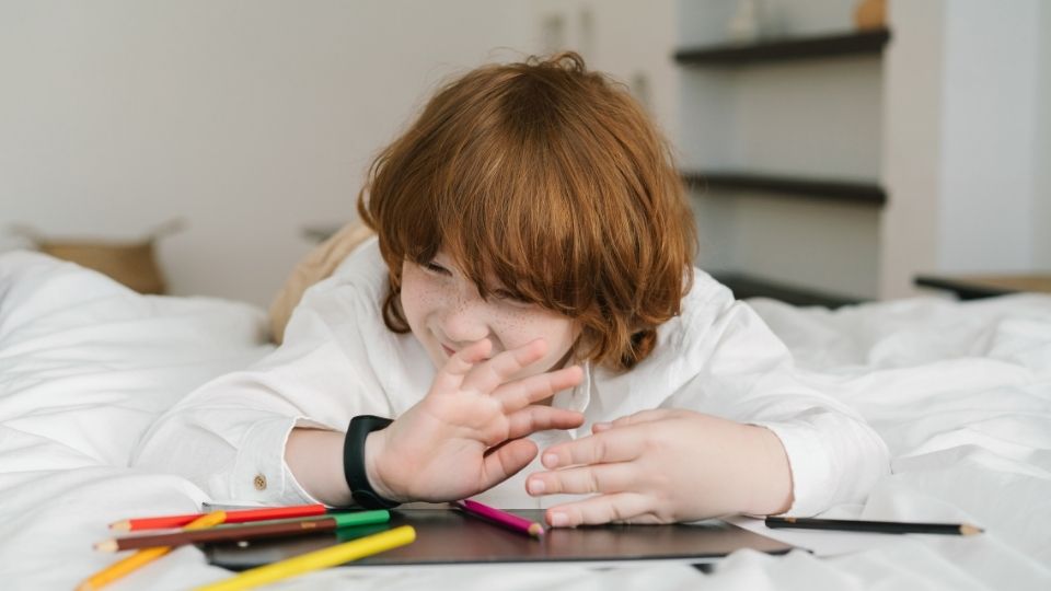Child demonstrating repetitive movements commonly discussed during autism screenings
